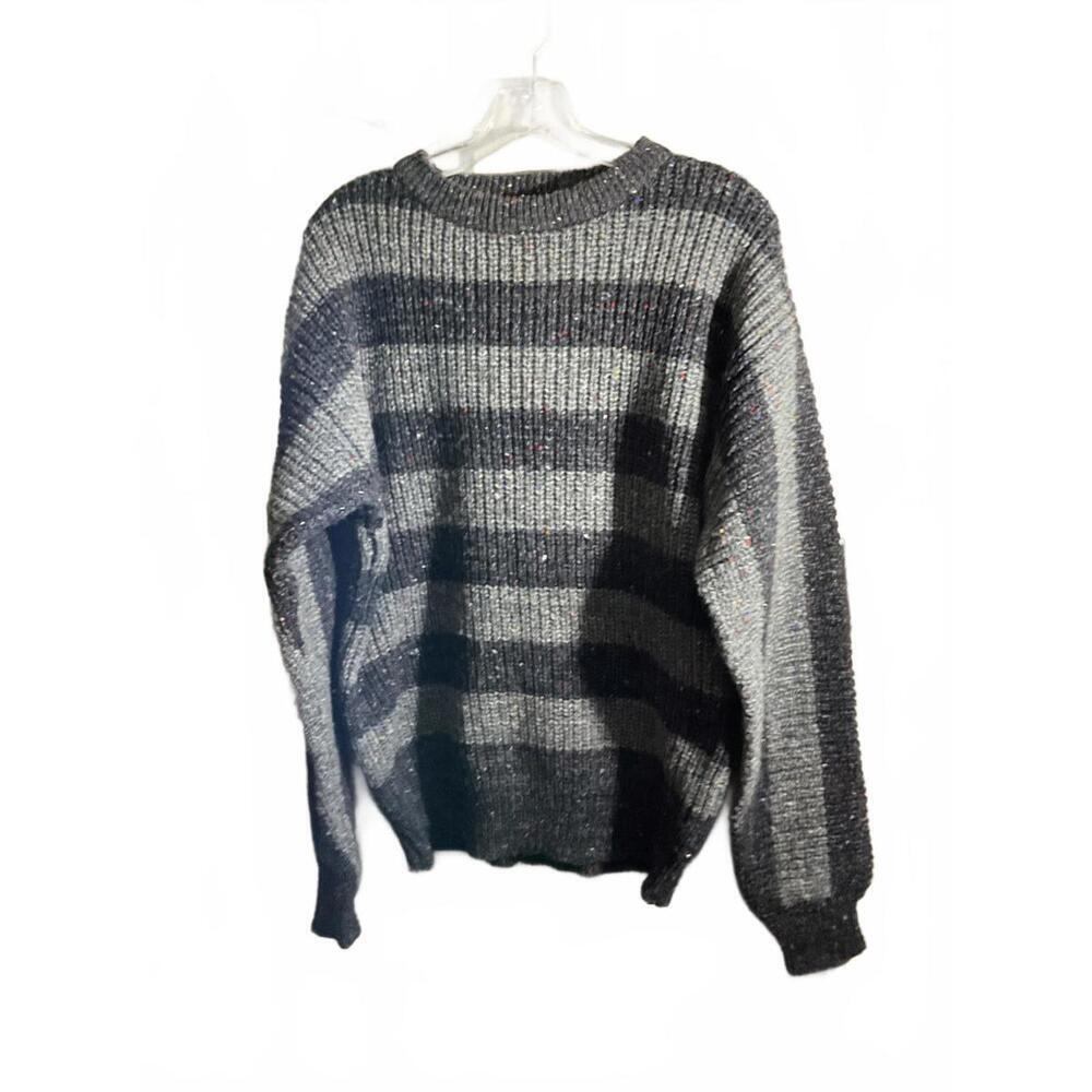 B Altman & Co Cozy Striped Knit Sweater Wool Blend Medium